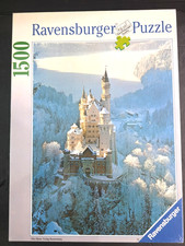 Vtg 1992 SEALED Ravensburger 1500 pc 162192 Neuschwanstein Castle In Winter
