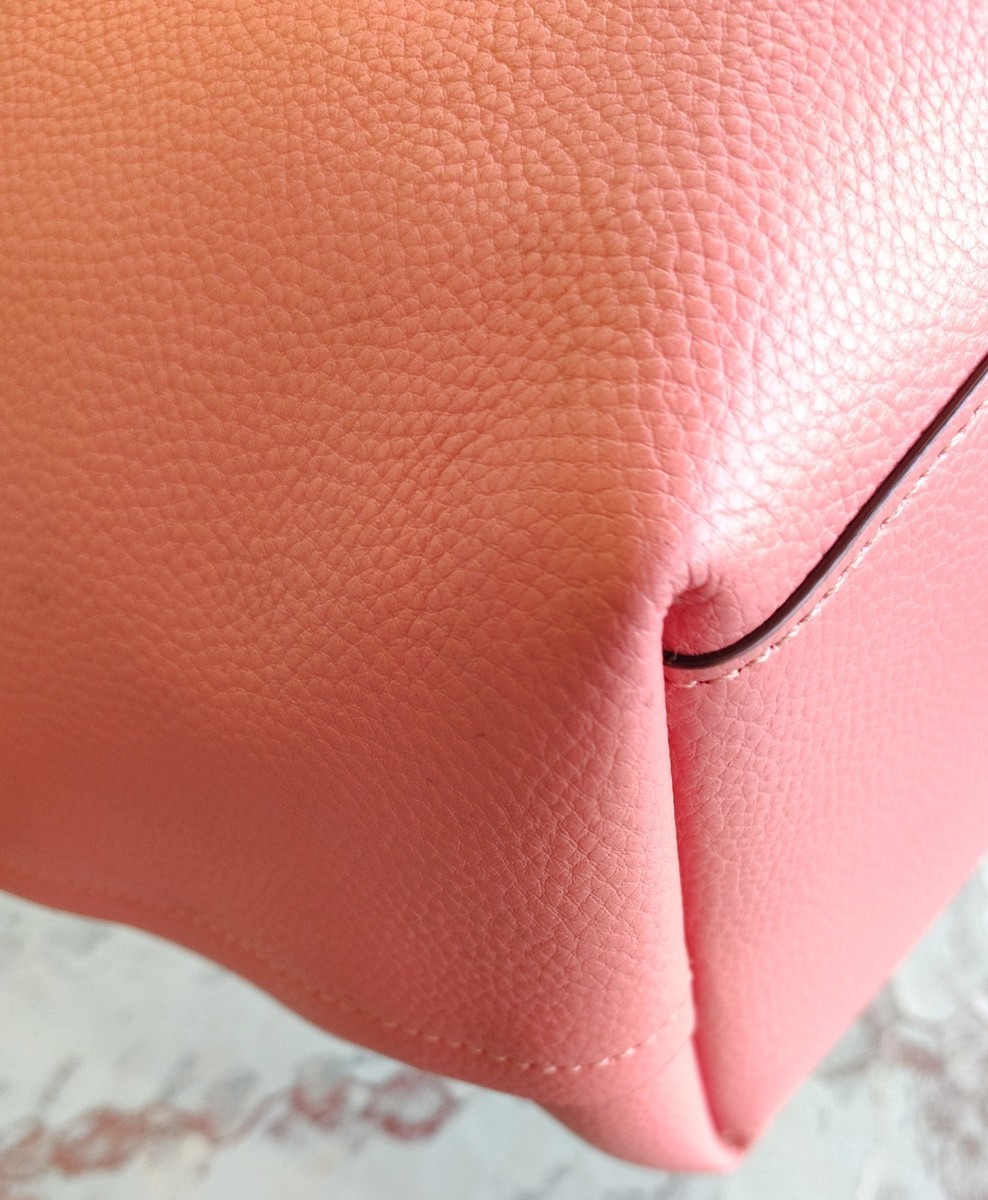 Coach LARGE 58849 Peony Pink Market Leather Turnlock Tote/Shoulder