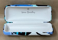 Vera Bradley Camofloral Hard Eyeglass Case Blue Grey Large Sunglass Clamshell