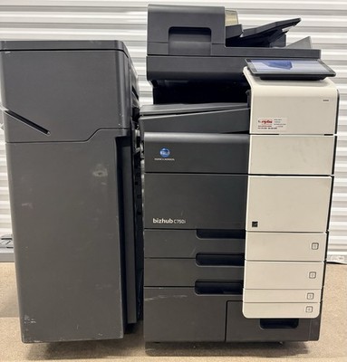 Konica Minolta Bizhub C750i Color Copier Printer e/ FS-540SD Finisher 473K