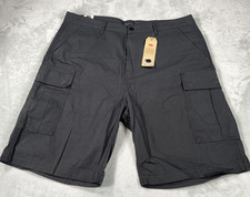 NWT Levis Mens Carrier Cargo Shorts Size 40 Black Graphite Loose Fit