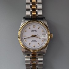 Tudor Prince Date White 5- Dia Dial 74033 Men's Watch Automatic 34mm