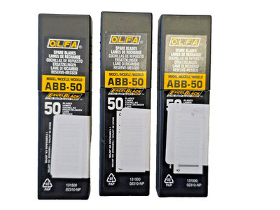 OLFA 9149 ABB-50B 9mm UltraSharp Black Snap-Off Blade, 3 Packs (50 each)