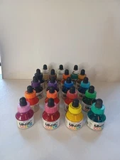 Lot Of 19 Bottles Of Magic Color Ink. Made In England. Read Description.