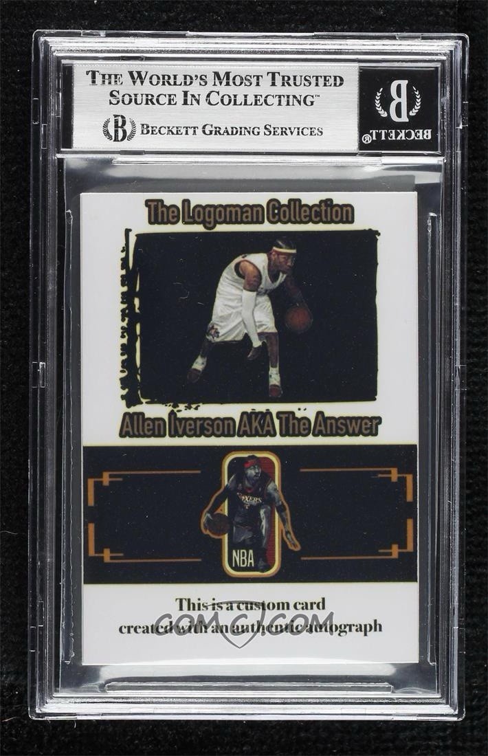 Allen Iverson 76ers Sixers Autograph Signed Auto Logoman Custom 1
