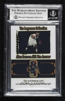 Allen Iverson 76ers Sixers Autograph Signed Auto Logoman Custom 1