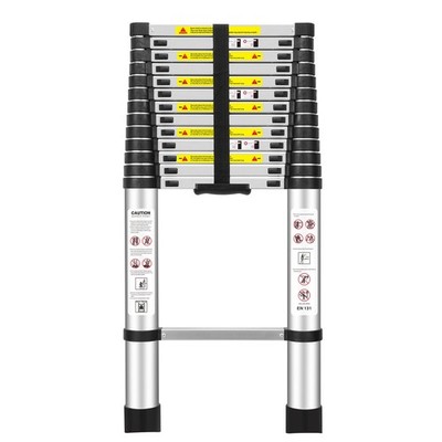 Telescoping Ladder 15Ft Folding Aluminum Multi Purpose EN131 Standards EN131S