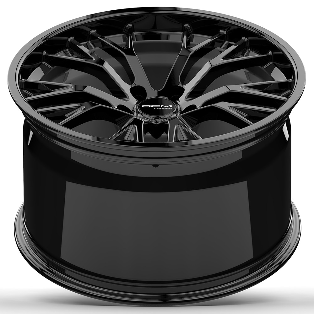 20"/21" GEM Forged L7Z Gloss Black Wheels for Lamborghini Huracán (2014–2025+)