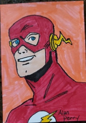 Flash Artist's Sketch Card ACEO/ATC 2.5''×3.5''