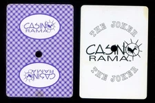 CASINO RAMA Souvenier BLACK JOKER Vintage SWAP PLAYING CARD