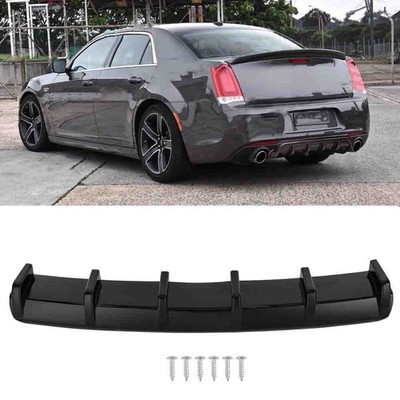 For Chrysler 300 C S Gloss Black Rear Bumper Diffuser Spoiler Splitter Lip 6 Fin