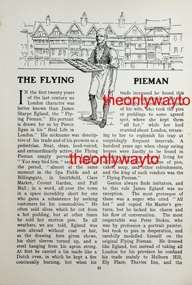 Flying Pieman & Gen John Reid, London, 2-seitige Buchillustration / Artikel, um 1910