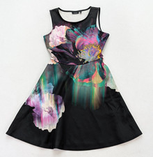 Apt 9 Women's Dress Size S Fit & Flare Floral Stretch Knit