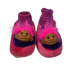Vintage Norfin Troll Pink Purple Blue Slippers Size XXL 13-1