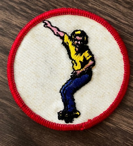 Vintage 1970s 80s SKATER SKATEBOARD retro round patch California PUNK RARE Boy