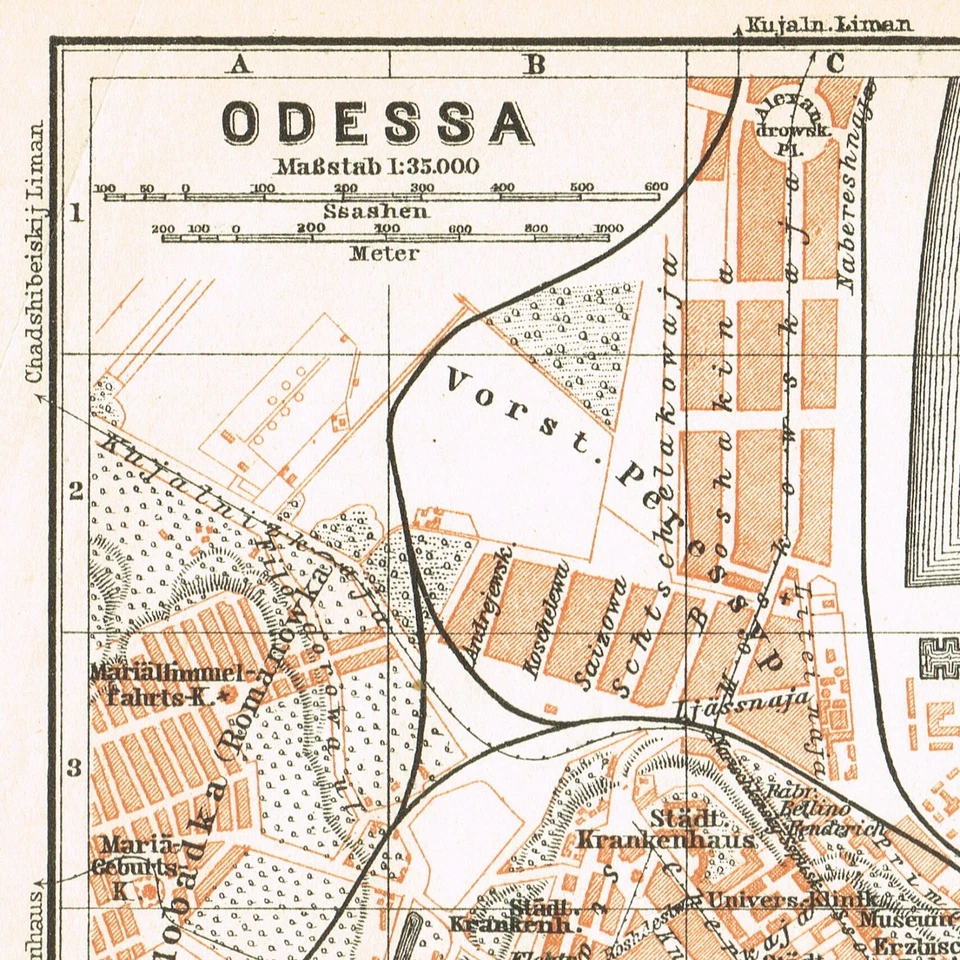 ODESA map plan ORIGINAL 1909  UKRAINE ODESSA CRIMEA Black Sea - Image 3 of 4
