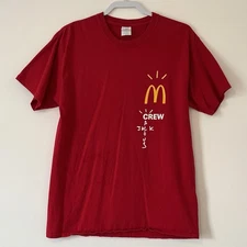 Travis Scott x McDonalds Crew Cactus Jack Red T Shirt Size L