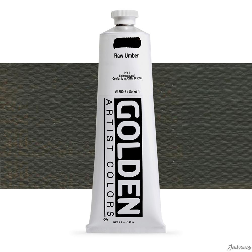 Golden Heavy Body Acrylic Paint 148ml Tube Raw Umber For Artist Painting