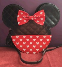 Loungefly Disney Minnie Mouse Hearts Reversible Cross body Handbag BNWT