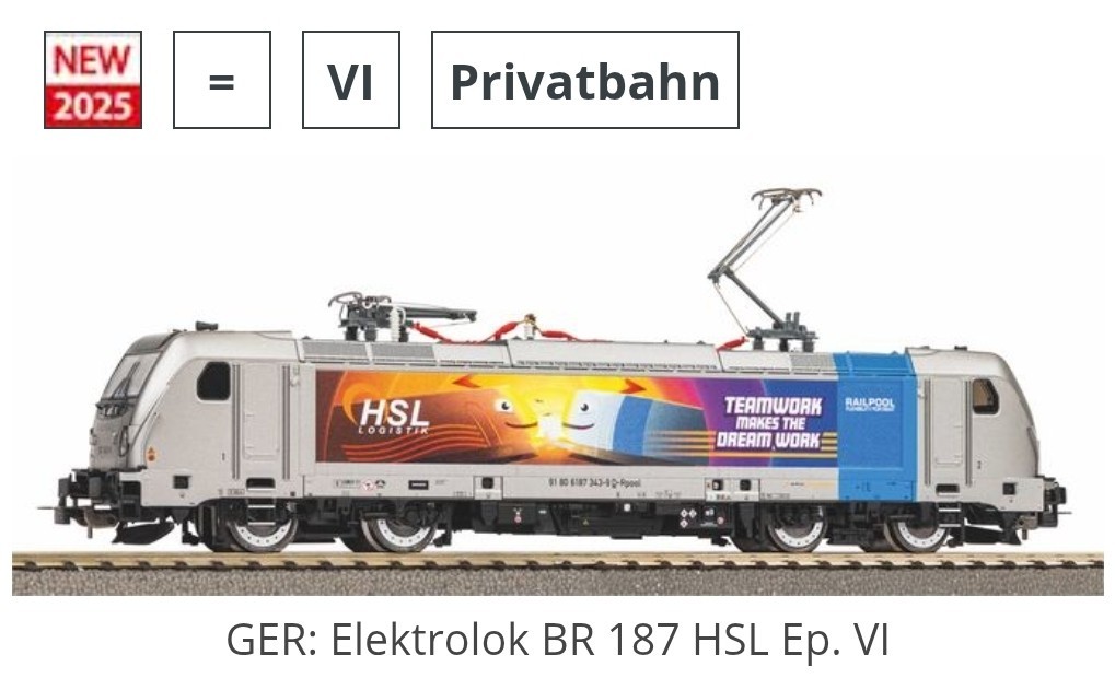 Piko Railpool BR 187 Electric Locomotive 21707 HO Scale DCC Ready
