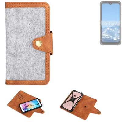 Filzhülle für AGM Glory Pro Handy-Tasche hellgrau