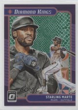 2021 Donruss Optic Diamond Kings Green Dragon Prizm 21/88 Starling Marte #17 fm0