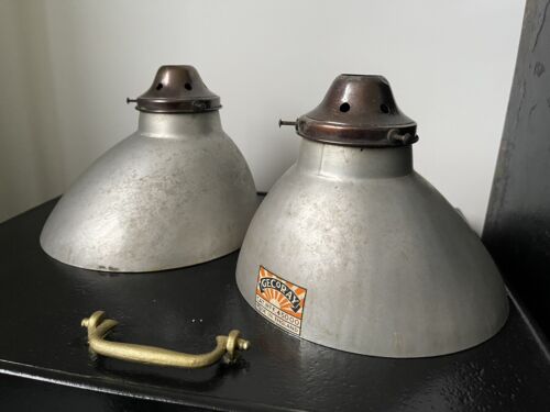 💡 Vintage Antique industrial “GECORAY” G.E.C Glass Pendant Light Lamp 💡 - Picture 3 of 12