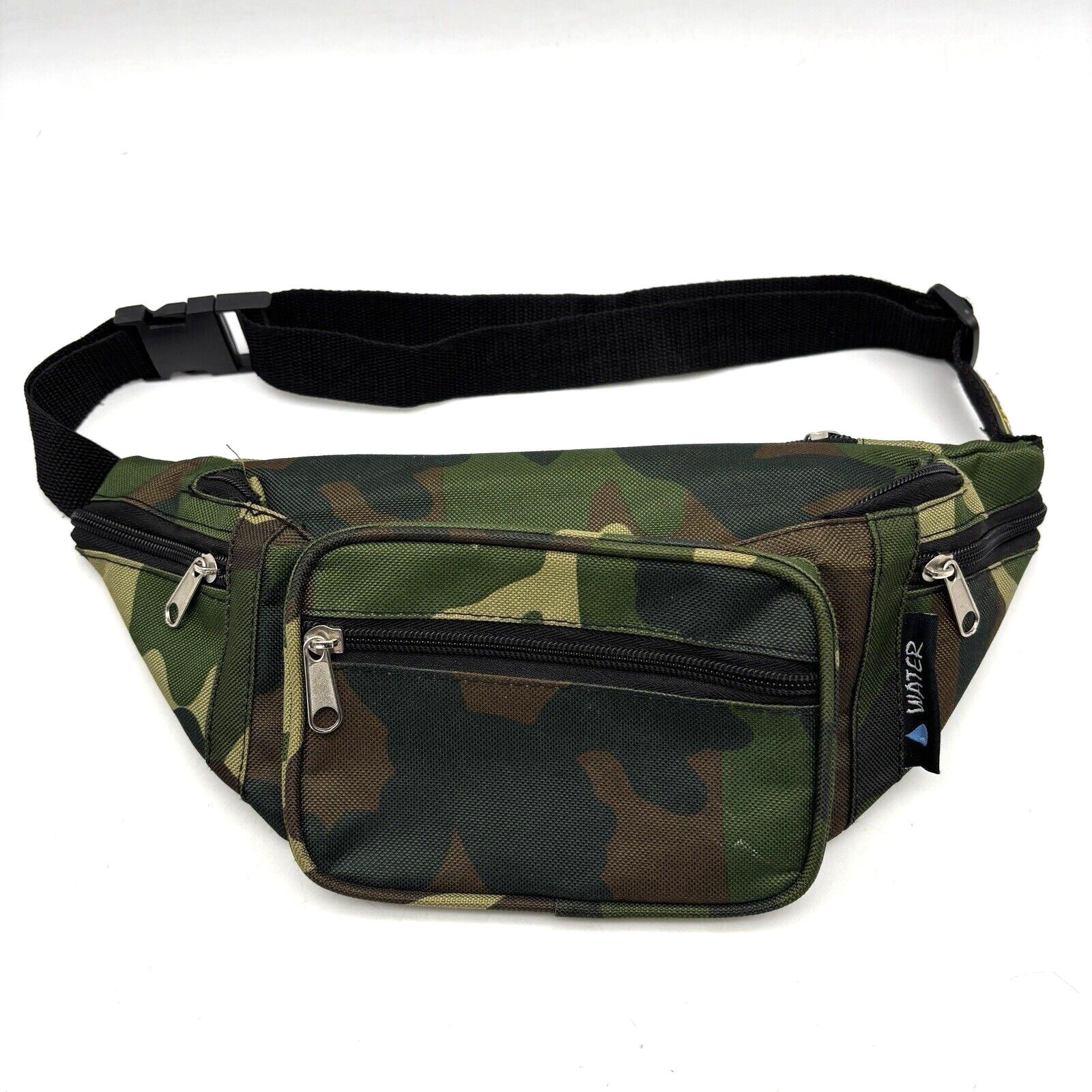 Vintage 90s Y2K Extreme Pak Army Camo Print Water Resistant Fanny Pack Belt Bag