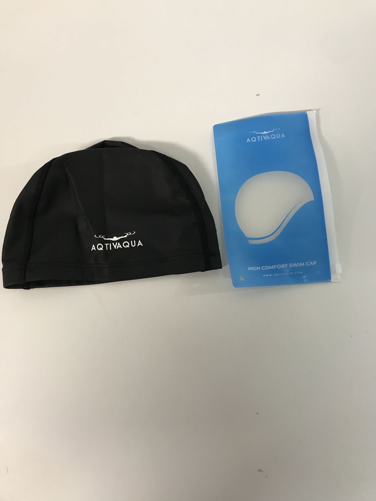 Cuffia da bagno AqtivAqua Spandex, nera
