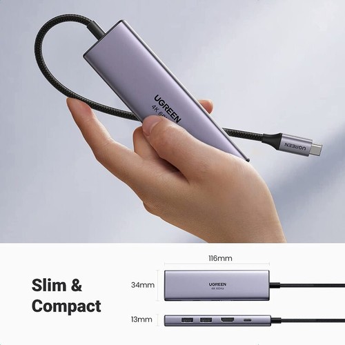 UGREEN 60383 6-IN-1 Multiport USB C Hub Adapter - HDMI, 3x USB 3.0, Micro SD/SD - Picture 9 of 21