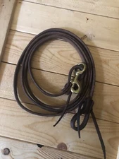 NEW!! Dutton 8' Soft Leather Roping Reins 1/2"   "SHIPS FREE"