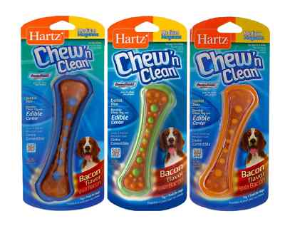 Hartz Chew N Clean Dental Duo Dog Chew Toy, Medium, Bacon