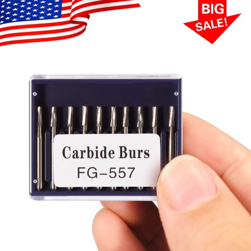 10-100PCS Dental Tungsten Carbide Steel Burs FG-557 for High Speed Handpiece USA - Picture 7 of 305