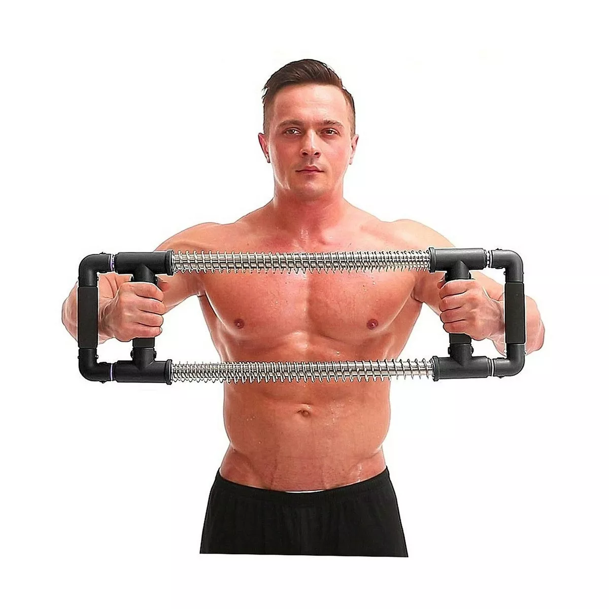 GoFitness Push Down Bar Machine Chest Expander at Home Workout