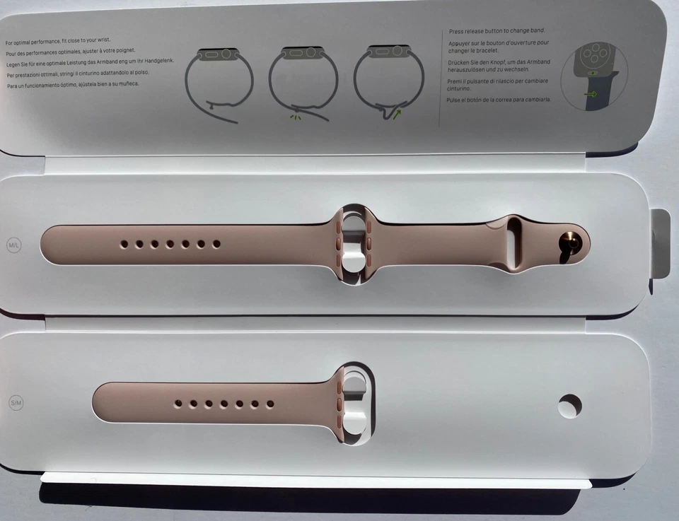 Apple Watch 粉色 Sand 运动型表带 玫瑰金胸针系列 3 38 毫米 SE 40 毫米 7 41 毫米 原始设备制造商 — 第 2/4 张图片