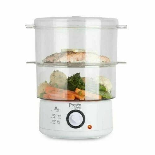 3 Tier Healthy Steamer 2.4L Easy Cleaning 2 Year Guarantee Kitchen Cooking
