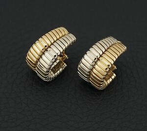 Bulgari Tubogas Earrings 18K Gold 