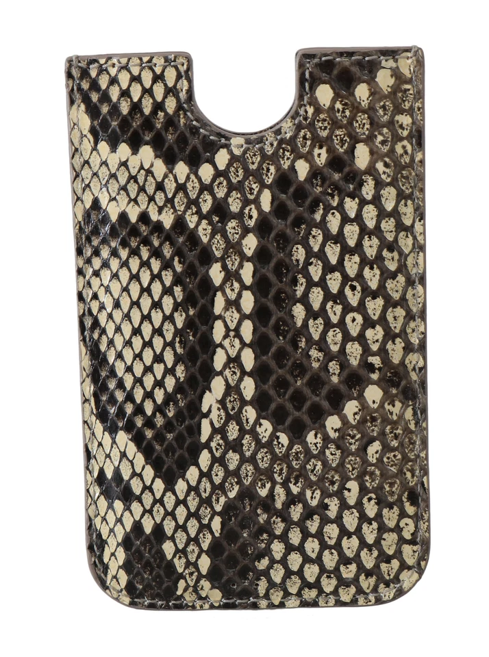 DOLCE & GABBANA Phone Case Cover Brown Leather Snakeskin Sock Universal RRP $250 - Image 3 of 4
