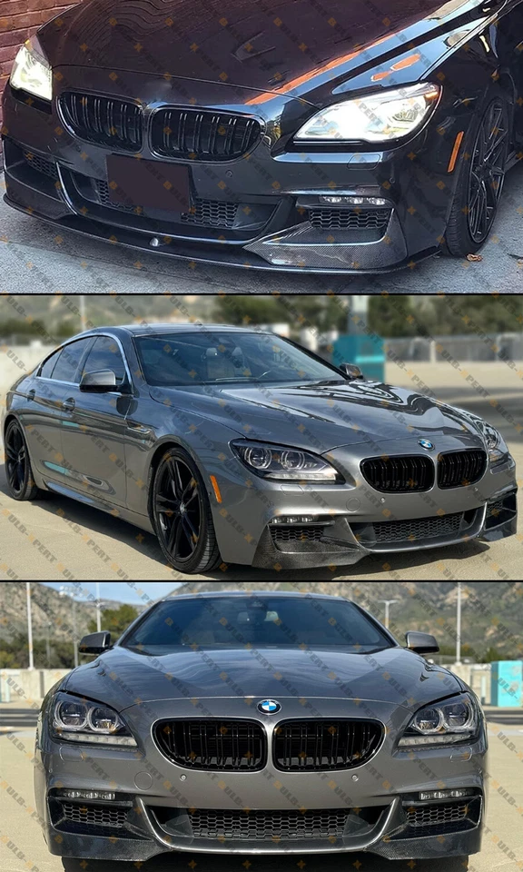 PARA BMW F12 F13 640i 650i M 2012-17 SPORT FIBRA DE CARBONO PARACHOQUES DELANTERO DIVISORES Foto 4 de 4