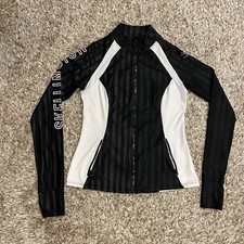 Nightmare Before Christmas Jack Skellington Zip Up Black Track Jacket Girls L