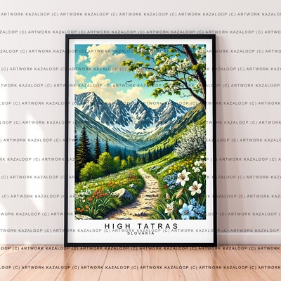 Hohe Tatra Slowakei ungerahmter Berglandschaft Kunstdruck Tatra Illustration