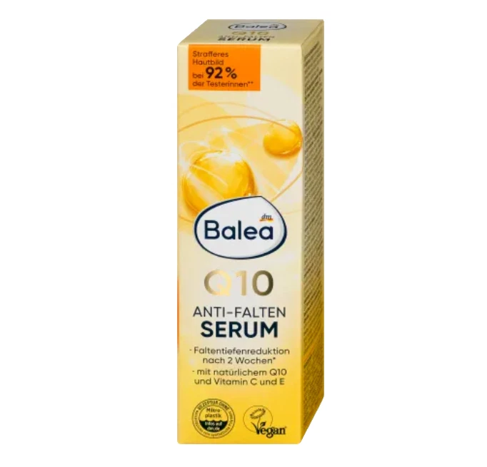 Suero facial antiarrugas Balea Q10 complejo omega reafirmante cuidado de la piel Foto 3 de 4