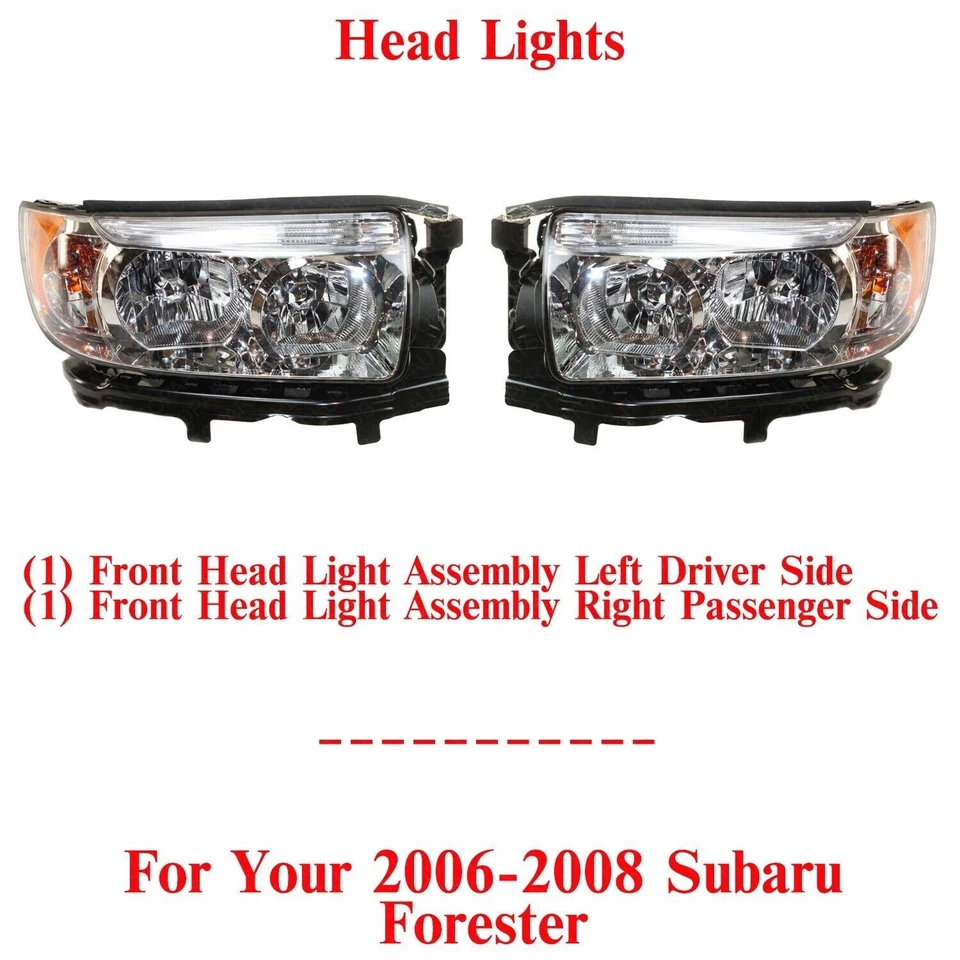 Conjunto de luces delanteras lado izquierdo y derecho para Subaru Forester 2006-2008 Foto 2 de 4