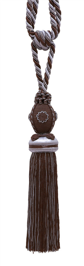 DÉCOPRO Tassel Tieback, Style# TBB1, Color# 24B - Mocha Glaçon Blue [Set of 10]