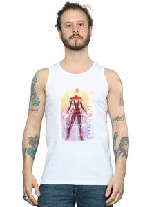 Marvel-Men-039-s-Captain-Marvel-Watercolour-Tank-Top