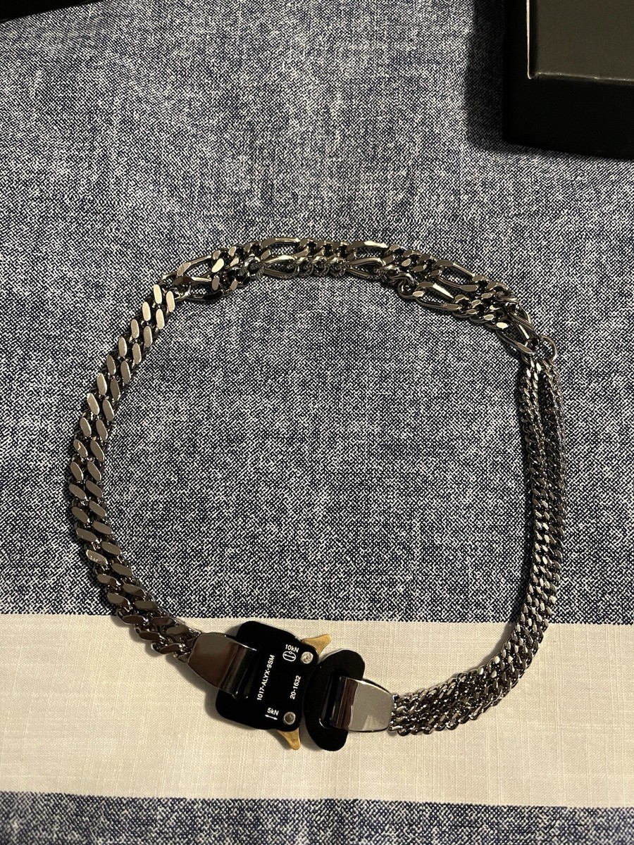 1017 ALYX 9SM Triple Cubix Chain Necklace Silver 100% AUTHENTIC  