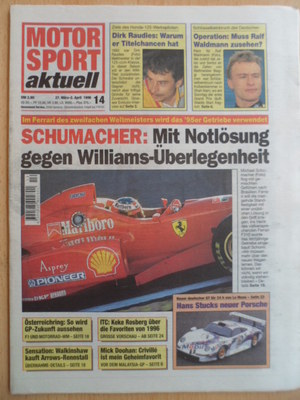 MOTOR SPORT aktuell 27.3.-2.4. 14 - 1996 Schumacher Dirk Raudies ITC Waldmann