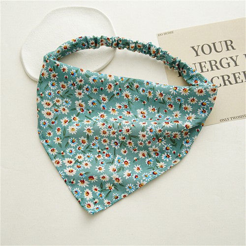 Triangle Hair Scarf Headband Cashew Flower Print Scrunchies Elastic Hair Bands" - Picture 38 of 38
