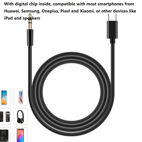 Type C Audio Cable USB Type-C Male To 3.5mm Jack Male Car AUX Audio Adapter - 第 1/5 張圖片