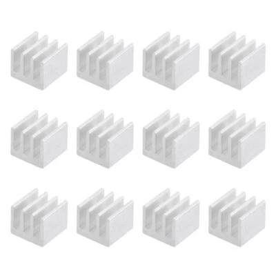 12 Stück Aluminium Kühlkörper Elektronikkühler 7x7x6mm für MOS IC Chip Silber - Bild 1 von 4